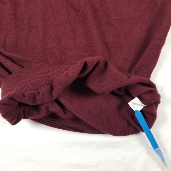 Jos.A.Bank Men Italian Merino Wool Sweater Quarter-zip Fit Pullover Burgundy M - Picture 5 of 8